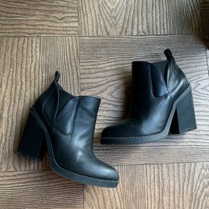 Black Chunky Booties